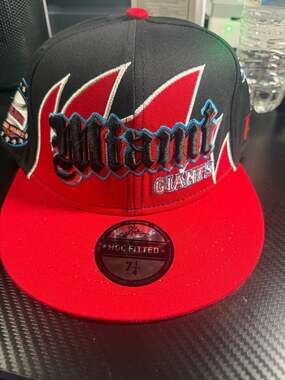 Headgear Classics Miami Giants Leagues Fitted Hat Size 7 1/4
